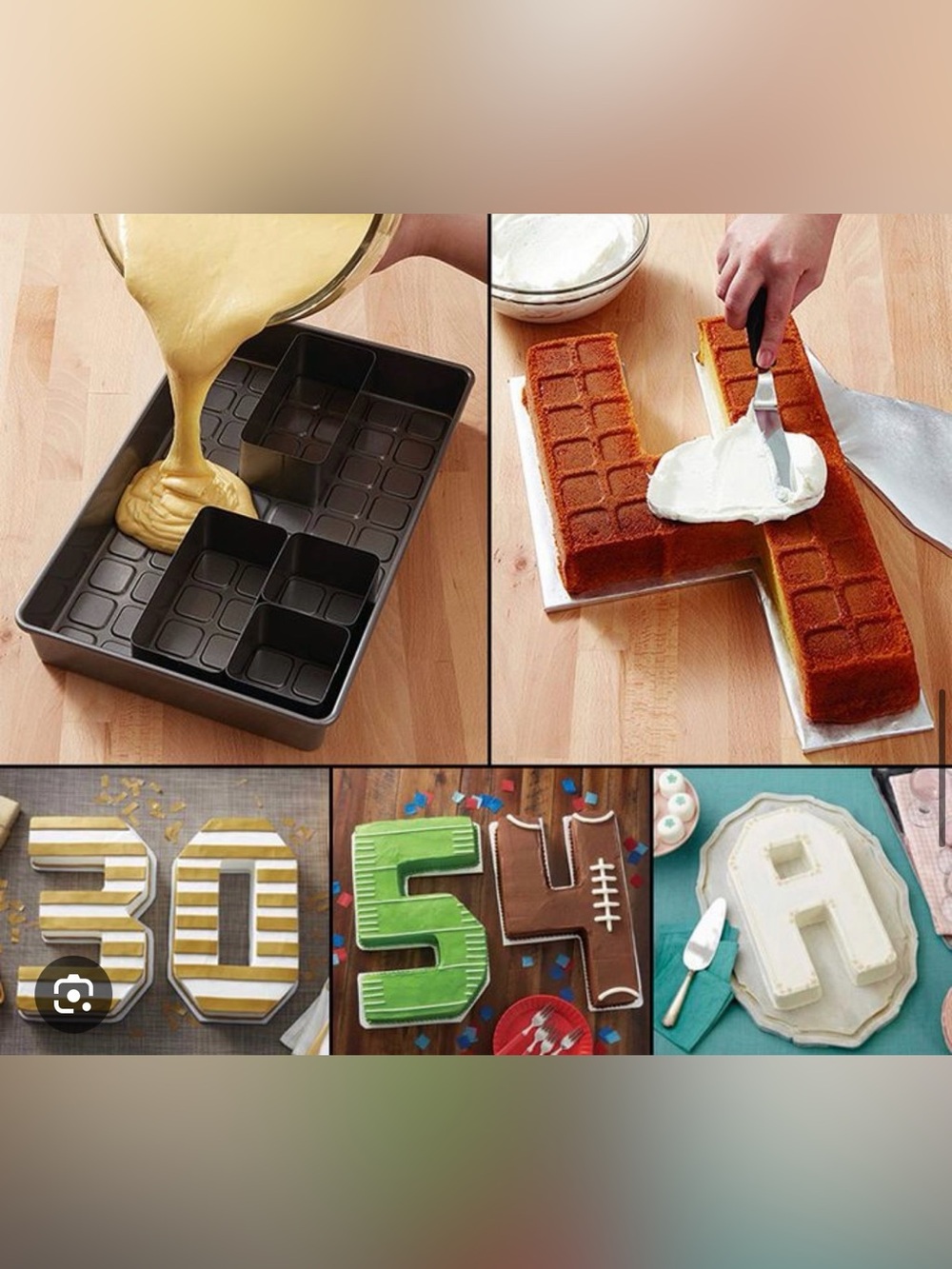 Pampered Chef Black Number & Letter Cake Molding Pan
